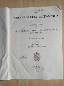 THE ENCYCLOPAEDIA BRITANNICA不列颠百科全书12（1910英文版）