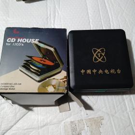 CD  HOUSE for 12 CD ' s  MODER NO . : CD - 129  Compact Disc  Storage Wallet  中国中央电视台 ，光盘存储盒。未使用。看图 装12碟