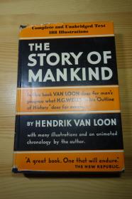 1938年版 房龙经典著作 人类的故事 The Story of Mankind 布面精装毛边 有书衣