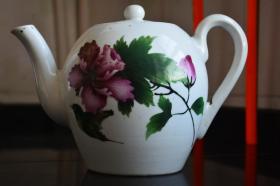 江西景德镇第一画瓷生产合作社鸟语花香茶壶