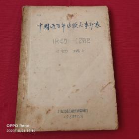 中国近百年出版大事年表1840一1962初稿油印本