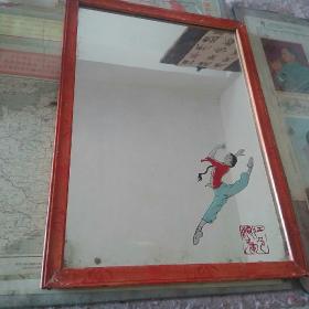 **精品收藏——玻璃镜框画红色娘子军，孔网首现，稀少!