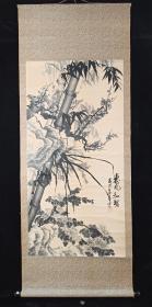【日本回流】原装旧裱 华 国画作品《惠风和畅》一幅（纸本立轴，画心约7.8平尺，款识钤印：李泽露章）HXTX196881