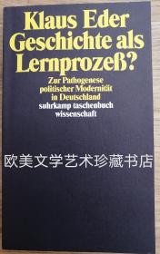 【包邮】Klaus Eder: Geschichte als Lernprozeß