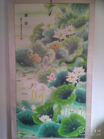 六尺 工笔国画  香露  精装裱