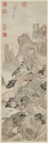 明 文伯仁 溪山仙馆图 山水 27x79cm 纸本 1:1高清国画复制品