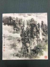 著名画家、北京市美术家协会会员 张顺祥 水墨山水《武陵神韵》，其本人代表作品，纸本软片，68*68cm