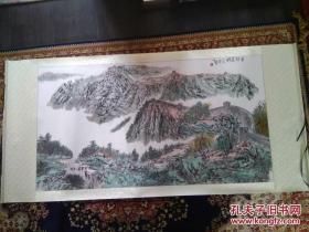 春到长城 万里长城图 精装裱 六尺国画