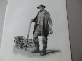 【百元包邮】《一位肯特猎人》（A KENTISH RATCATCHER）1883年 照相版画  源自艺术日志 纸张尺寸约32×23.5厘米（货号AJ0516）