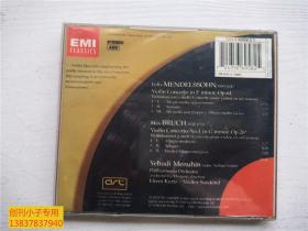 CD 光盘一碟装： MENDELSSOHN VIOLIN CONCERTO BRUCH724356695825
 是条形码