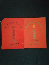 南京市煤气公司液化气票证 1993年 1994年 2本合售