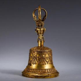 清中期铜鎏金法铃老法器