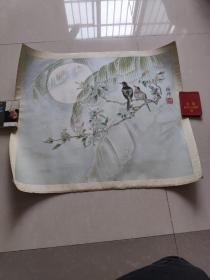 著名画家 游浩 国画工笔花鸟2 真迹 永久保真