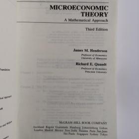 Microeconomic Theory
      A Mathematical Approach