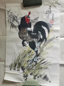 （保真） 国画    作者  马达    马达先生，（1919--2001年）生于河北安次县，1938年参加工作，曾任中国老年书画研究会理事，中国书画社理事，北京铁流书画研究会顾问。