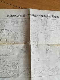 熊猫牌C2580型64cm遥控彩色电视机电原理图