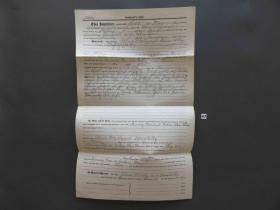 121#美国1946年5月（田纳西州谢尔比县手写保修契约）集邮收藏、手账素材