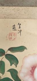 D1724：回流手绘花鸟图立轴(日本回流字画.日本回流书画.回流老画.回流老字画精品.真品字画)