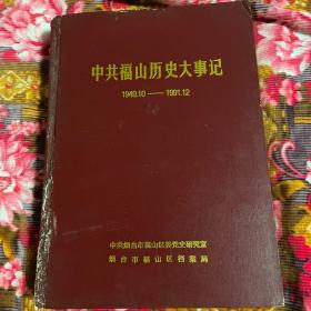 中共福山历史大事记1949–1991年（原山东省福山县）