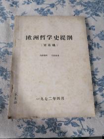 欧洲哲学史提纲1972.4