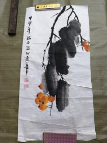 著名画家张正花卉作品画一幅