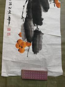 著名画家张正花卉作品画一幅