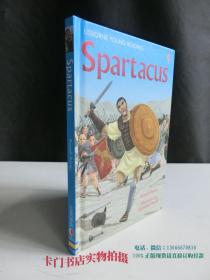 精装 英文外文书：  .usborne young reading    spartacus  精装 彩色插图