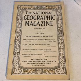 美国发货national geographic美国国家地理1920年2月A拆除北海水雷，在新罕布什尔山上滑雪，石油产地