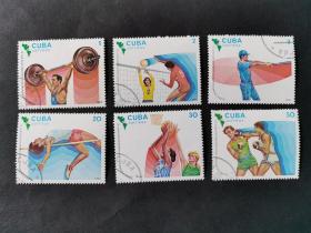 古巴邮票（体育）：1983年，第9届泛美运动会，加拉加斯 1套6枚