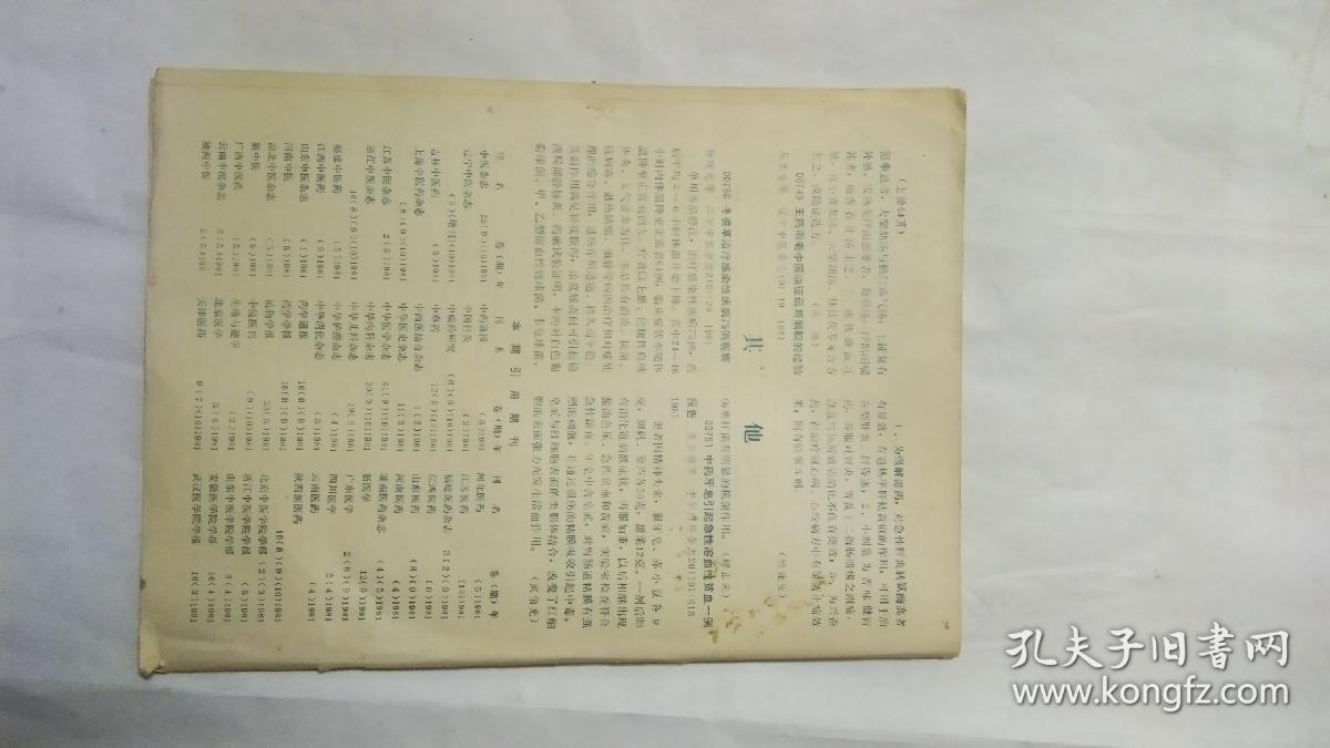 中国医学文摘中医