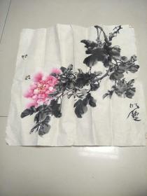 国画:牡丹(保手绘)赵明锤