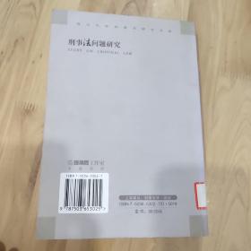 刑事法问题研究/四川大学刑事法研究文库