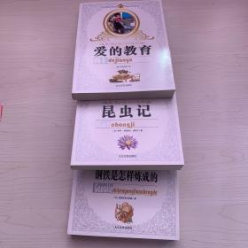 爱的教育、钢铁是怎样炼成的、昆虫记：世界文学名著百部（共3册）