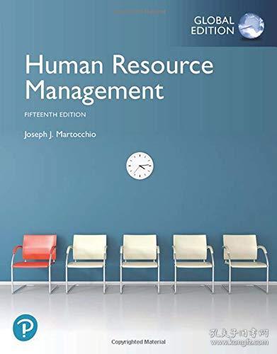 预订  Human Resource Management, Global Edition 英文原版   人力资源管理 Joseph J. Martocchio  约瑟夫·J. 马尔托奇奥 战略薪酬管理