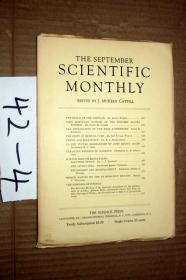 SCIENTIFIC MONTHLY 科学月刊1934年9月  多图片