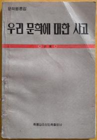 对我们文学的思考【朝鲜文】우리문학에대한사고