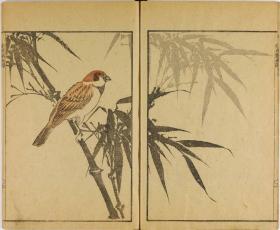 【提供资料信息服务】文政3年（1820年）画谱：波园画谱，河村文凤绘，描绘的主要是花鸟虫草，本店此处销售的为该版本的手工宣纸包角线装，原大全彩、仿真高档艺术微喷。