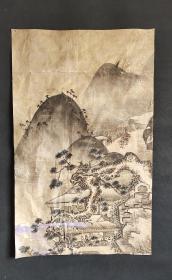 日本回流字画手绘山水图 D2012