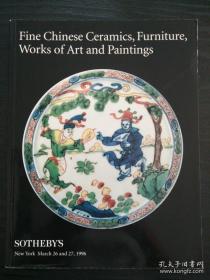 纽约 苏富比1996年3月26日中国瓷器 家具及工艺品拍卖