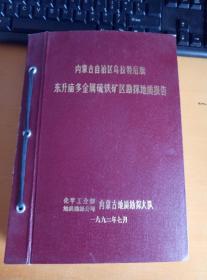 内蒙古自治区乌拉特后旗东升庙多金属硫铁矿区勘探地质报告和对其中水文地质部分的评论意见（意见是手写稿）