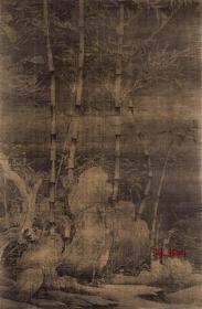 五代南唐 徐熙 雪竹图  33x49.9cm 绢本 1:1高清国画复制品