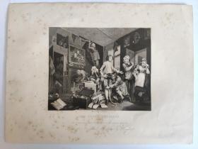 十九世纪 威廉·荷加斯 钢版画 凹印版画《浪子生涯 继承人》01 20201107