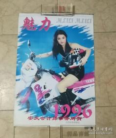 1996美女挂历收藏,魅力摩托女郎   全的,有两页下面的每月30天没有,不影响欣赏!介意慎拍!