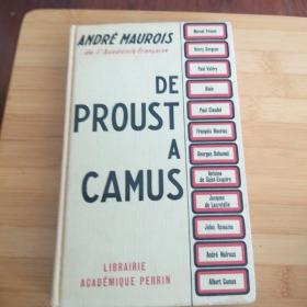 Andre Maurois / De Proust a Camus 莫罗瓦《从普鲁斯特到加缪》（文学批评集） 法语原版