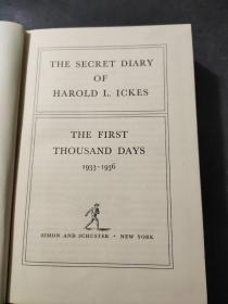 the  secret  diary  of   harold  L. ickes  伊克斯秘密日记 the  first  thousand  days 第一千天 1933--1936 英文原版