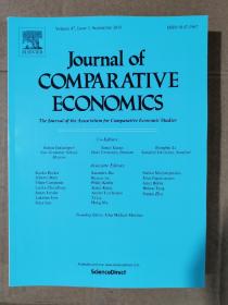 Journal of comparative economics 2019-2021年9月英文版 单本价