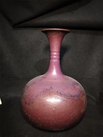 葡萄紫钧瓷天球瓶