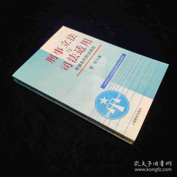 刑事立法与司法适用:中国当代刑法研究