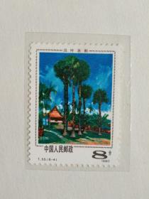 邮票T55西双版纳（6-4，原胶）背有黄斑