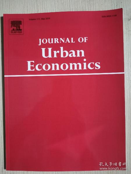 Journal of urban economics 2019年5月 英文版